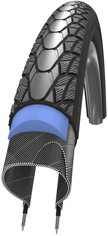 Schwalbe Marathon Plus SmartGuard Wheelchair Black'n Roll Compound Rigid in Black 24 x 1.00" - 25-540 (Evo)