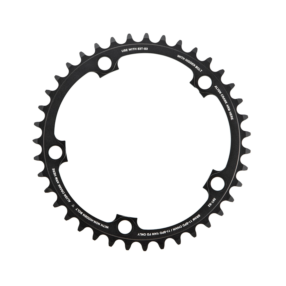 SRAM Chain Ring X-Sync 11 Speed 110 BB30 or GXP: BLACK 11SPD 48T