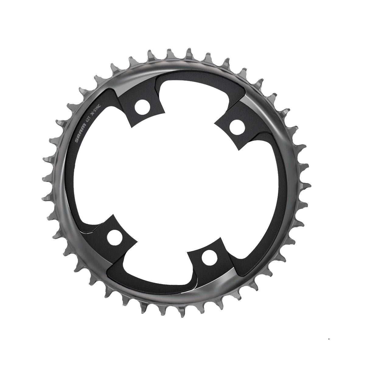 SRAM Chain Ring Road 43T 94BCD 2X12 Force Wide With Cover Plate 2021: POLAR GREY 43T