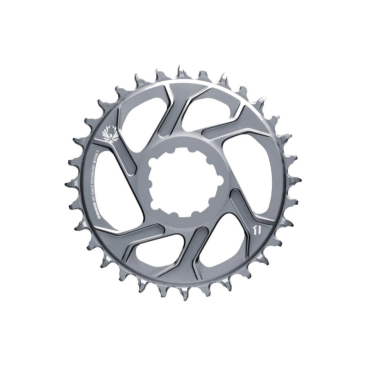 SRAM X-SYNC2 Chainring Direct Mount 6mm Offset Eagle: LUNAR/POLAR GREY 30T