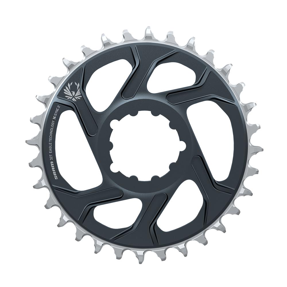 SRAM Chain Ring T-TYPE Direct Mount 3mm Offset Eagle (including 8 bolts) XX D1 2023: BLACK 30T