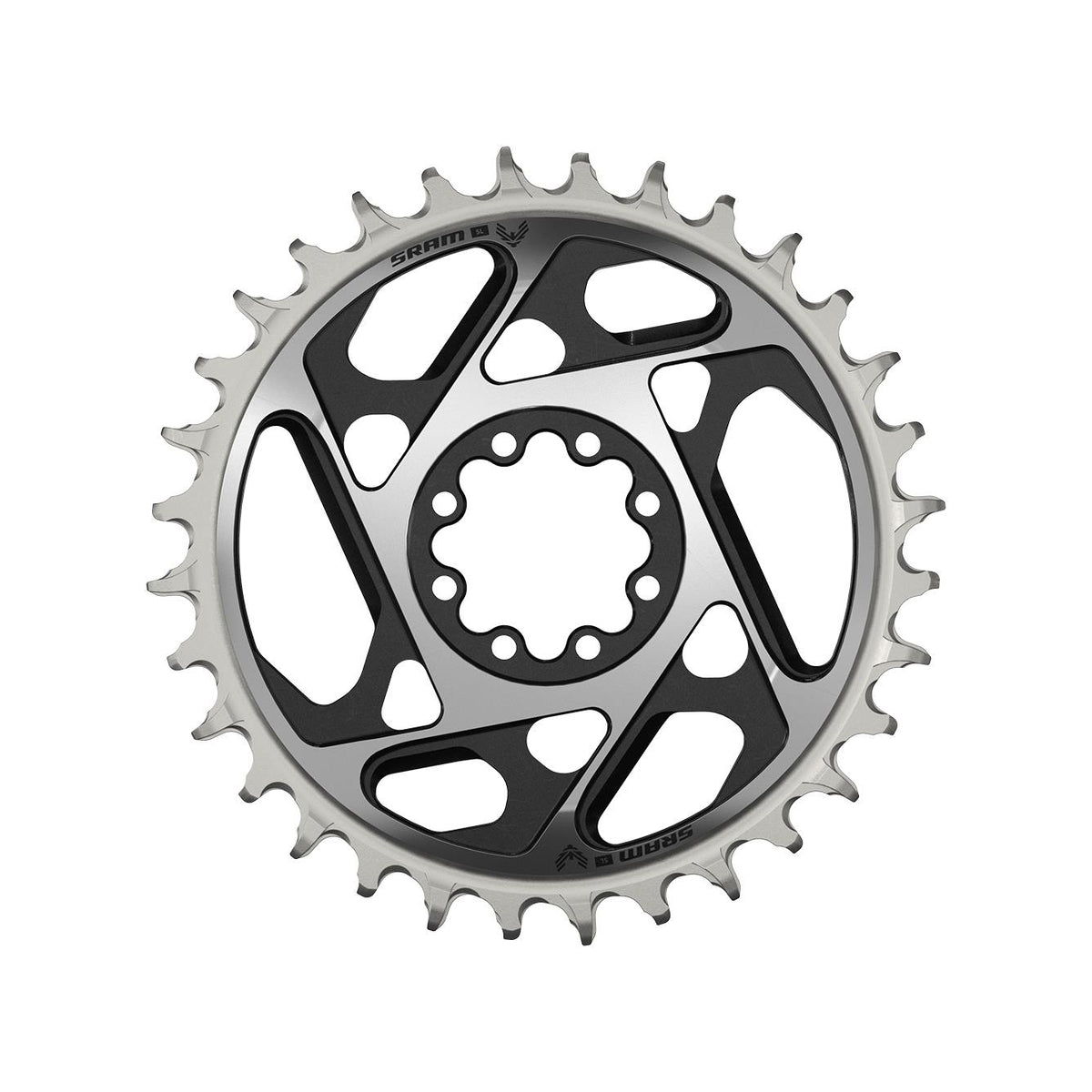 SRAM Chain Ring T-TYPE 104 BCD Steel 2023: BLACK 34T