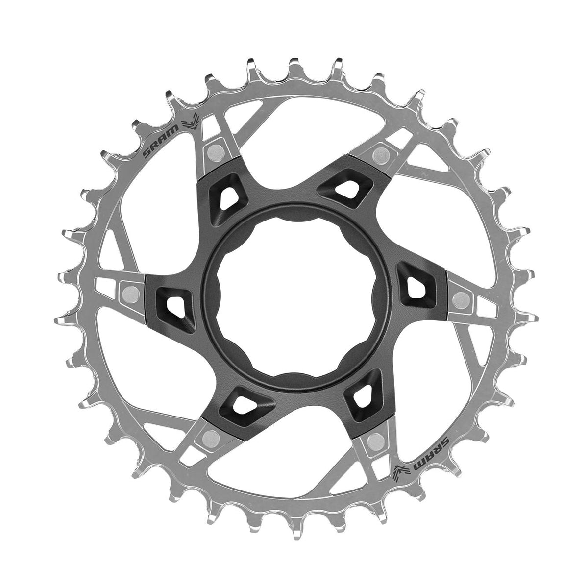 SRAM Chain Ring T-Type Eagle Steel Direct Mount 3mm Offset Eagle (Including 8 Bolts) Silver - Eagle 90: SILVER 32T