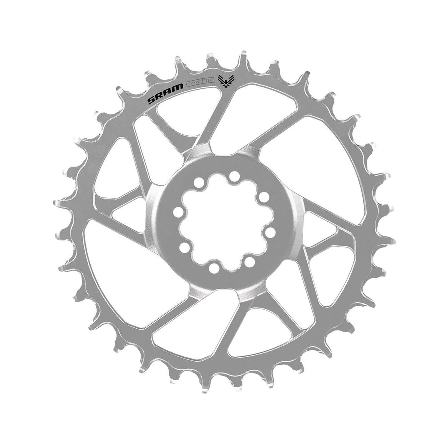 SRAM Chain Ring T-Type Eagle Steel Direct Mount 3mm Offset Eagle (Including 8 Bolts) Black - S1000: BLACK 32T