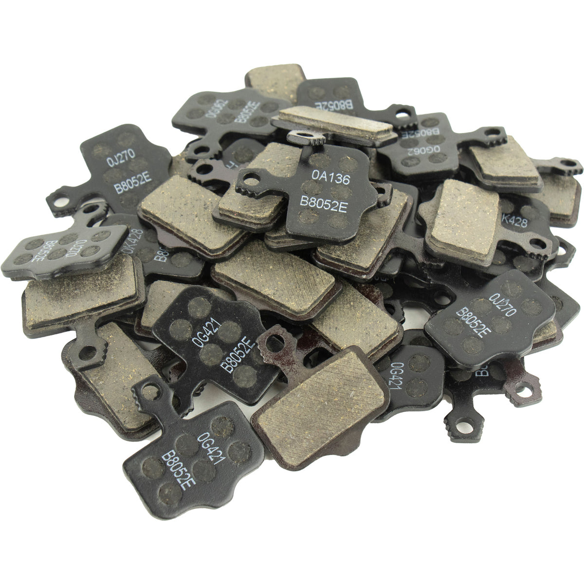 SRAM Disc Brake Pads - Small Organic/Steel (Quiet) - 2 Piece Road/Elixir/DB/Level B1 (2020+) - OE Road Pad: BLACK