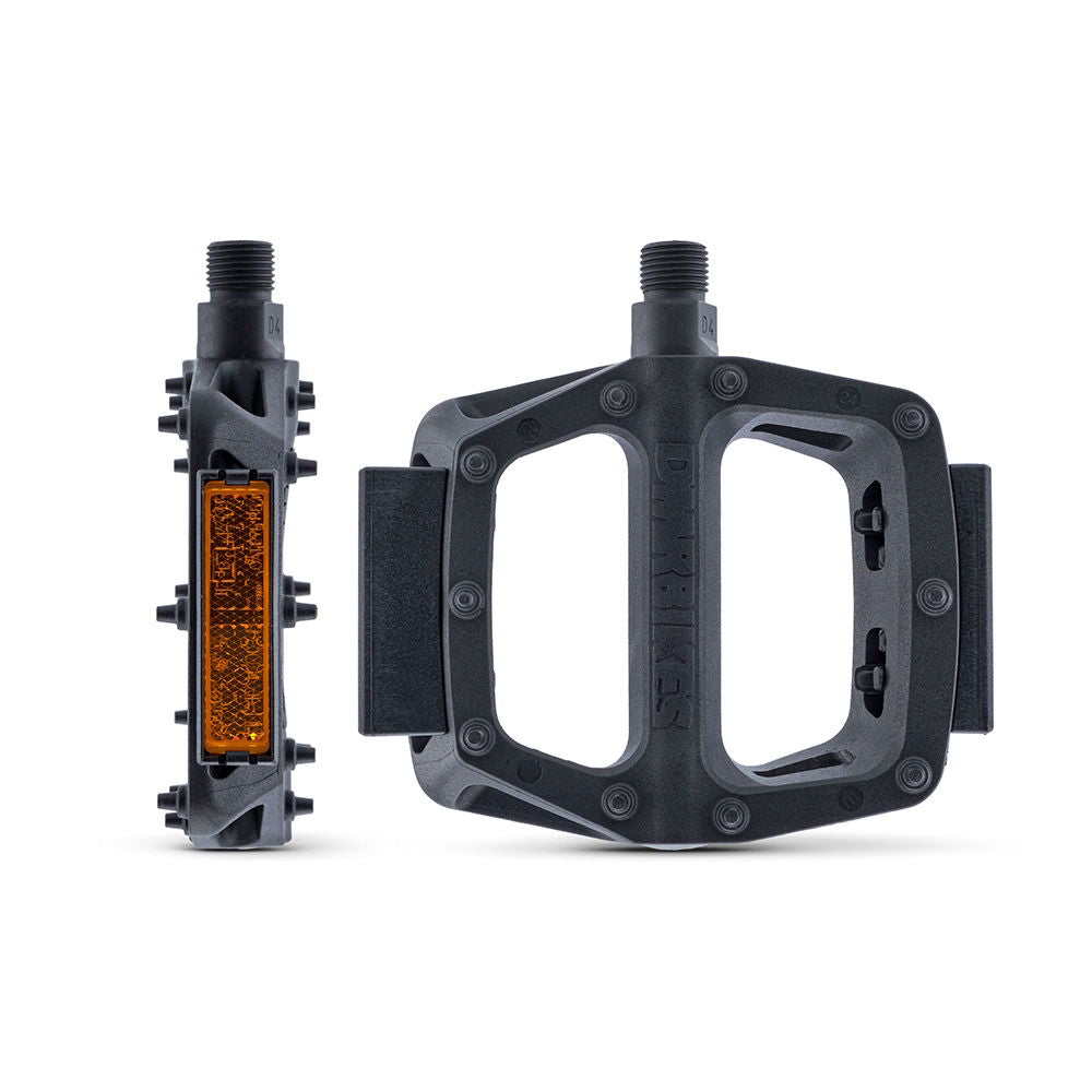 DMR - V6 Plastic Pedal - Cro-Mo Axle - Black with REFLECTOR