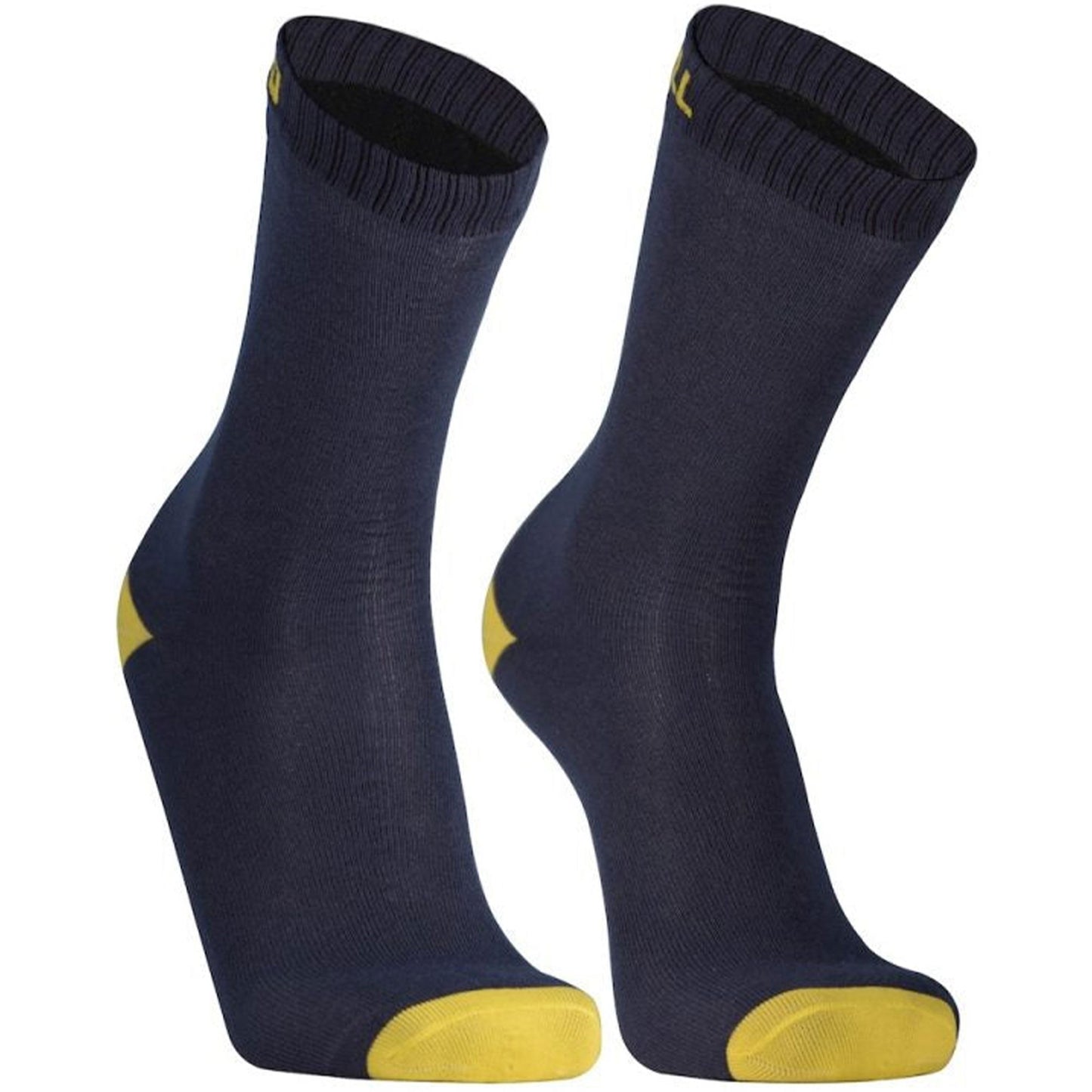 Dexshell - Ultra Thin Crew Socks Navy Lime Yellow - XL