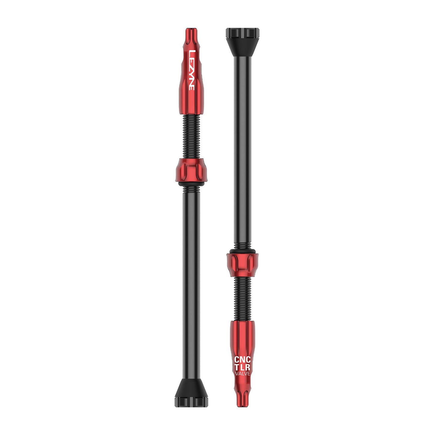 Lezyne - CNC TLR Valves (Pair) 80mm - Red