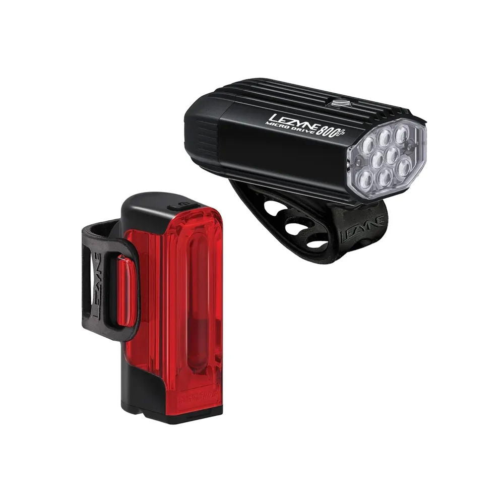 Lezyne - Micro Drive 800+ / Strip Drive 300+ Pair - Black