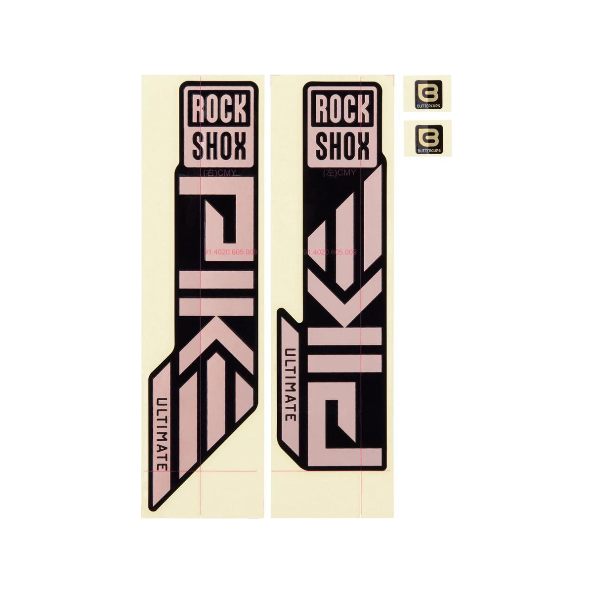 RockShox Fork Decal Kit - Pike DJ 26: GLOSS WHITE