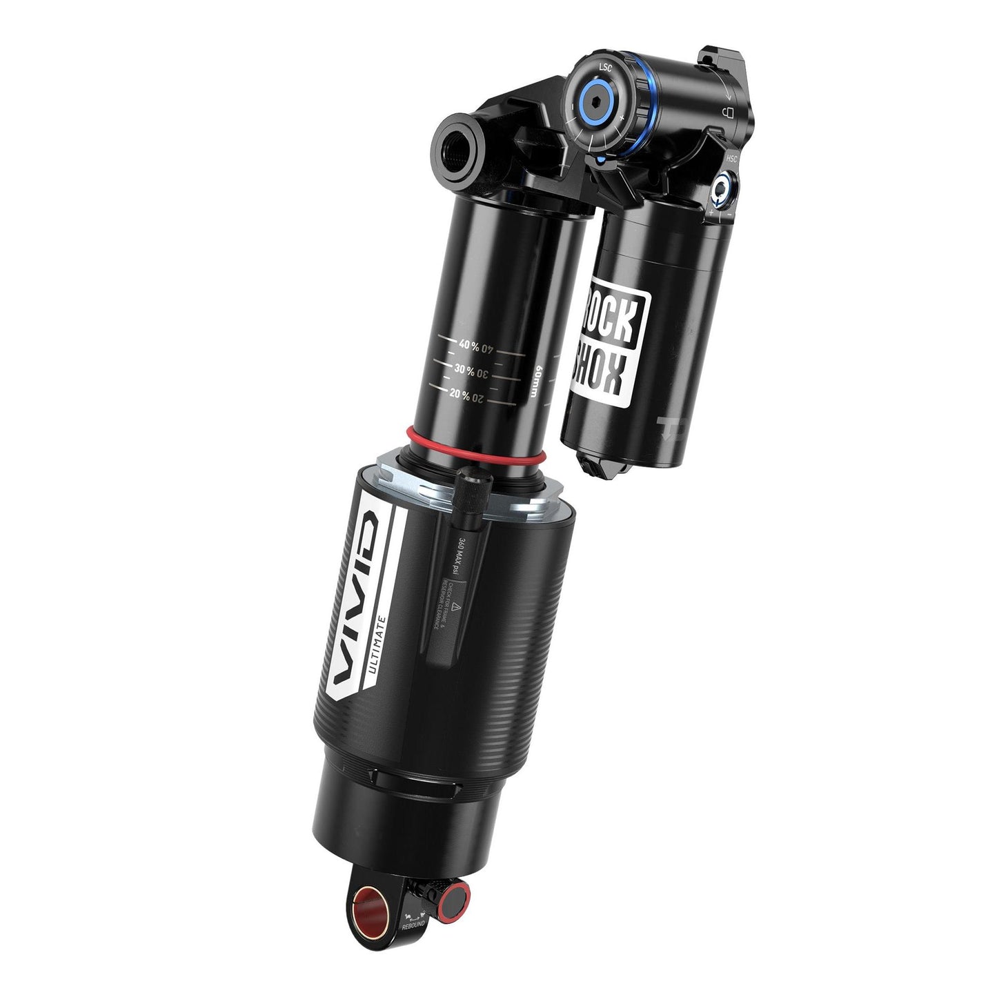 RockShox Rear Shock Vivid Ultimate RC2T - Standard Trunnion - D1: REB55/COMP34 205X57.5