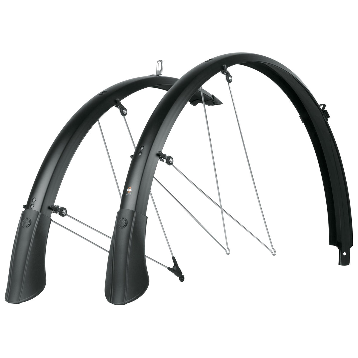 SKS Commuter Mudguard Set With Spoiler: BLACK 28" 45MM