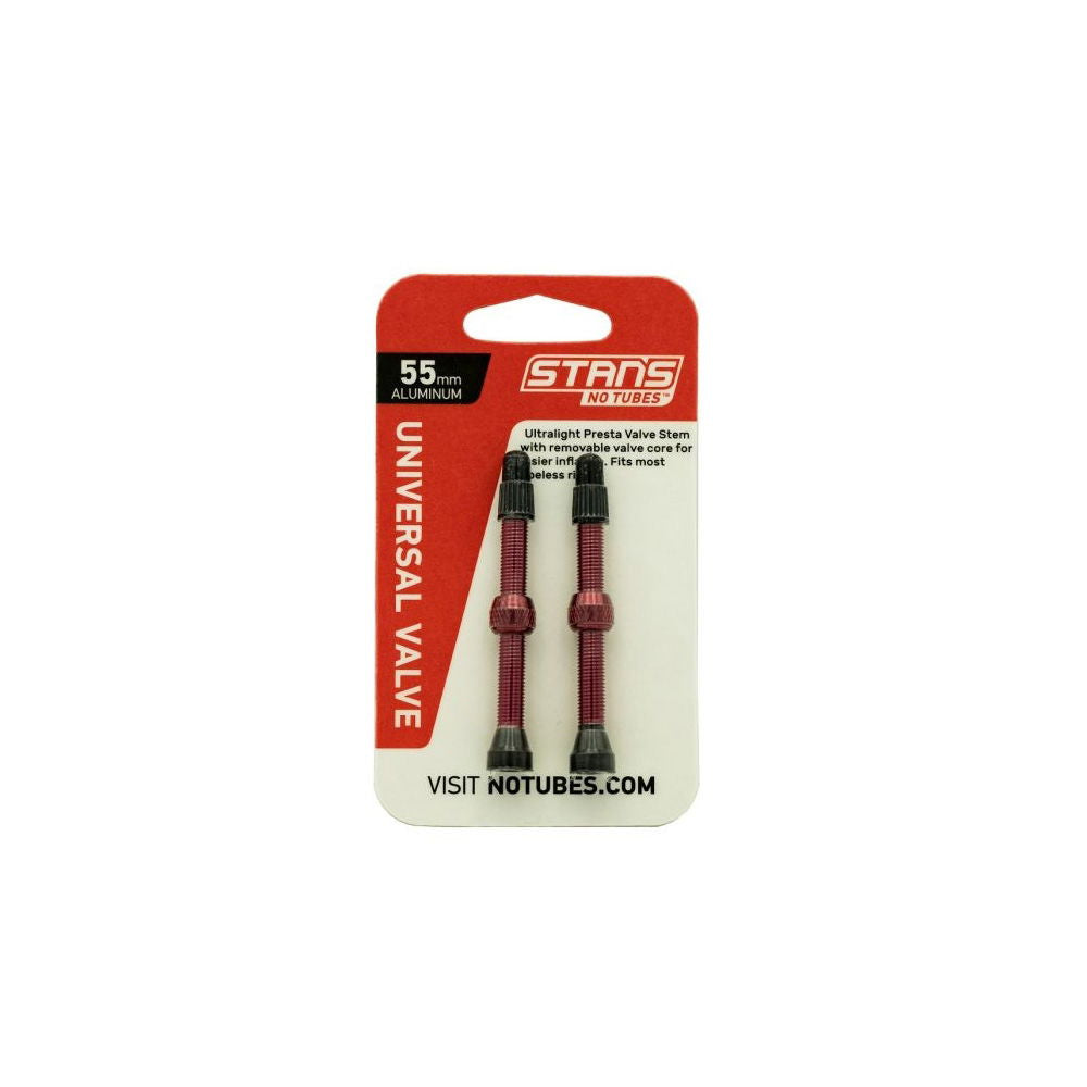 Stans NoTubes - VALVE STEM UNI AL PRESTA 55MM RED 10PCS