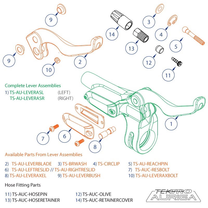 TEKTRO SPARES - AUC - Hose Retainer Cover