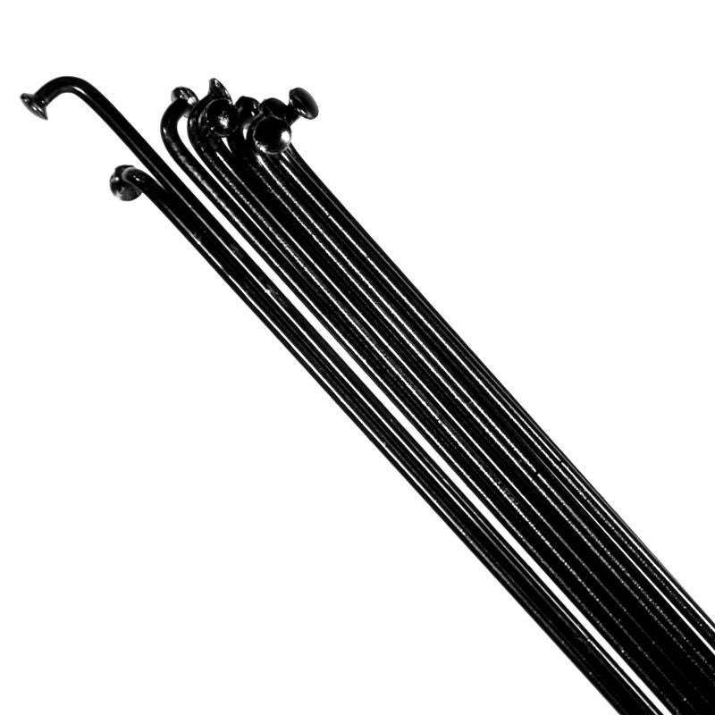 Upgrade - Black Steel Spoke + Nipple - 72 pack - 230mm