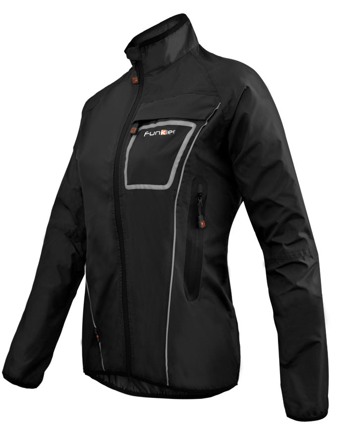 Funkier Storm WJ-1403 Ladies Waterproof Jacket in Black X-Small