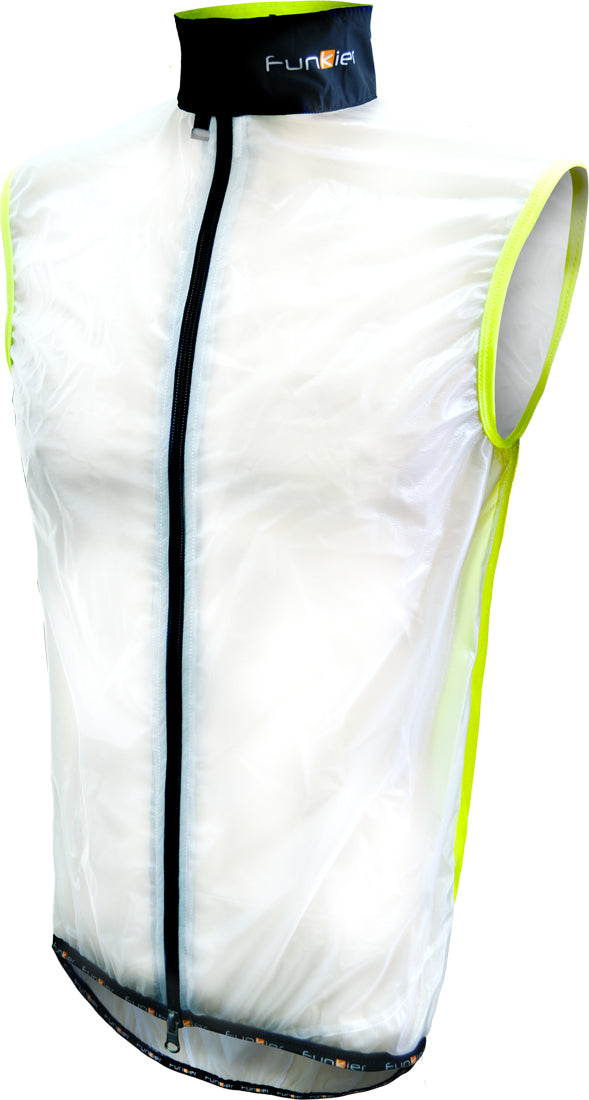 Funkier Evo WV-1510 Windbreaker Gillet in Clear/Yellow - Small