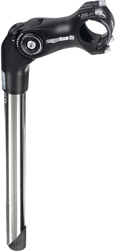 Ergotec Octopus 2 Tube Adjustable Quill Stem in Black - 31.8mm