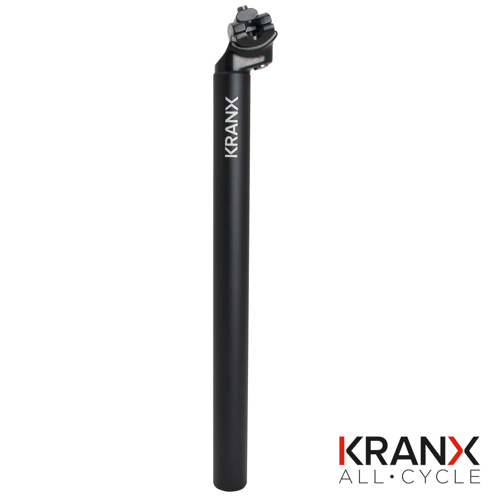 KranX Micro Alloy 400mm 12mm Offset Seatpost in Black - 25.4mm