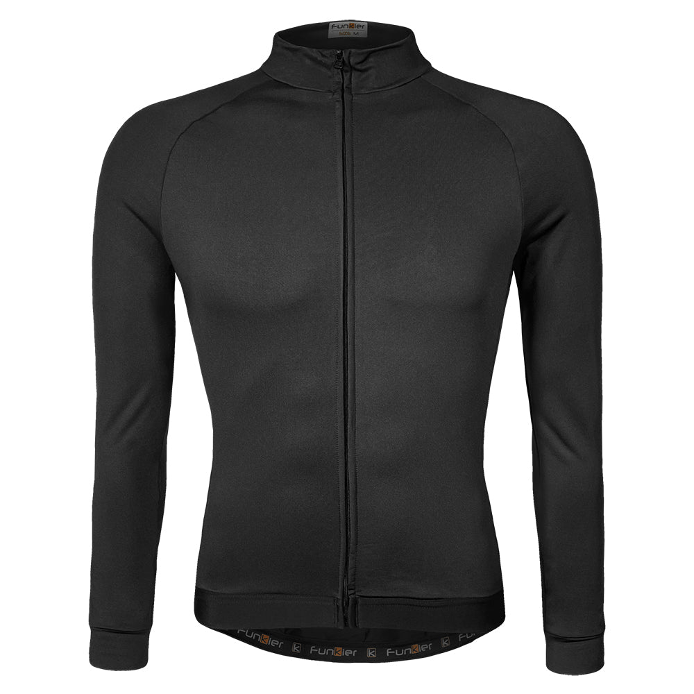Funkier AirBloc Thermal Long Sleeve Jersey in Black - Large