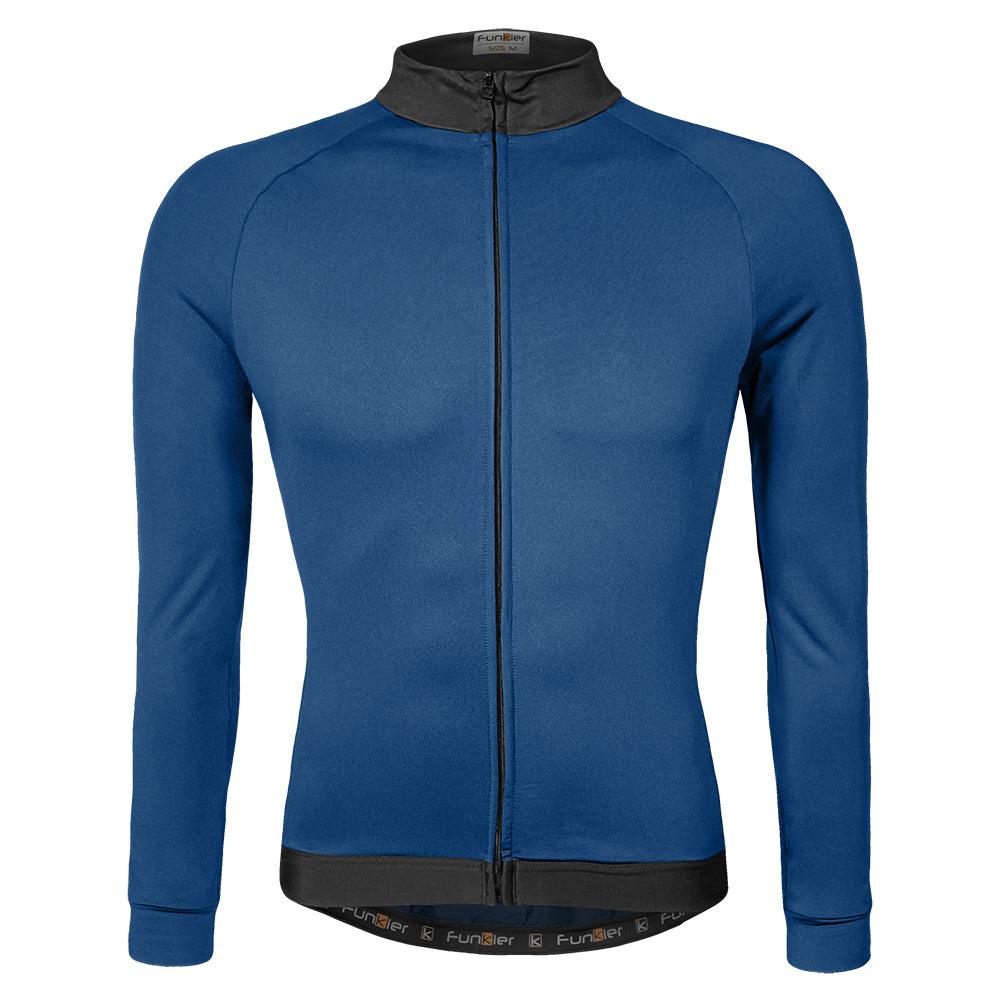 Funkier AirBloc Thermal Long Sleeve Jersey in Blue - Medium