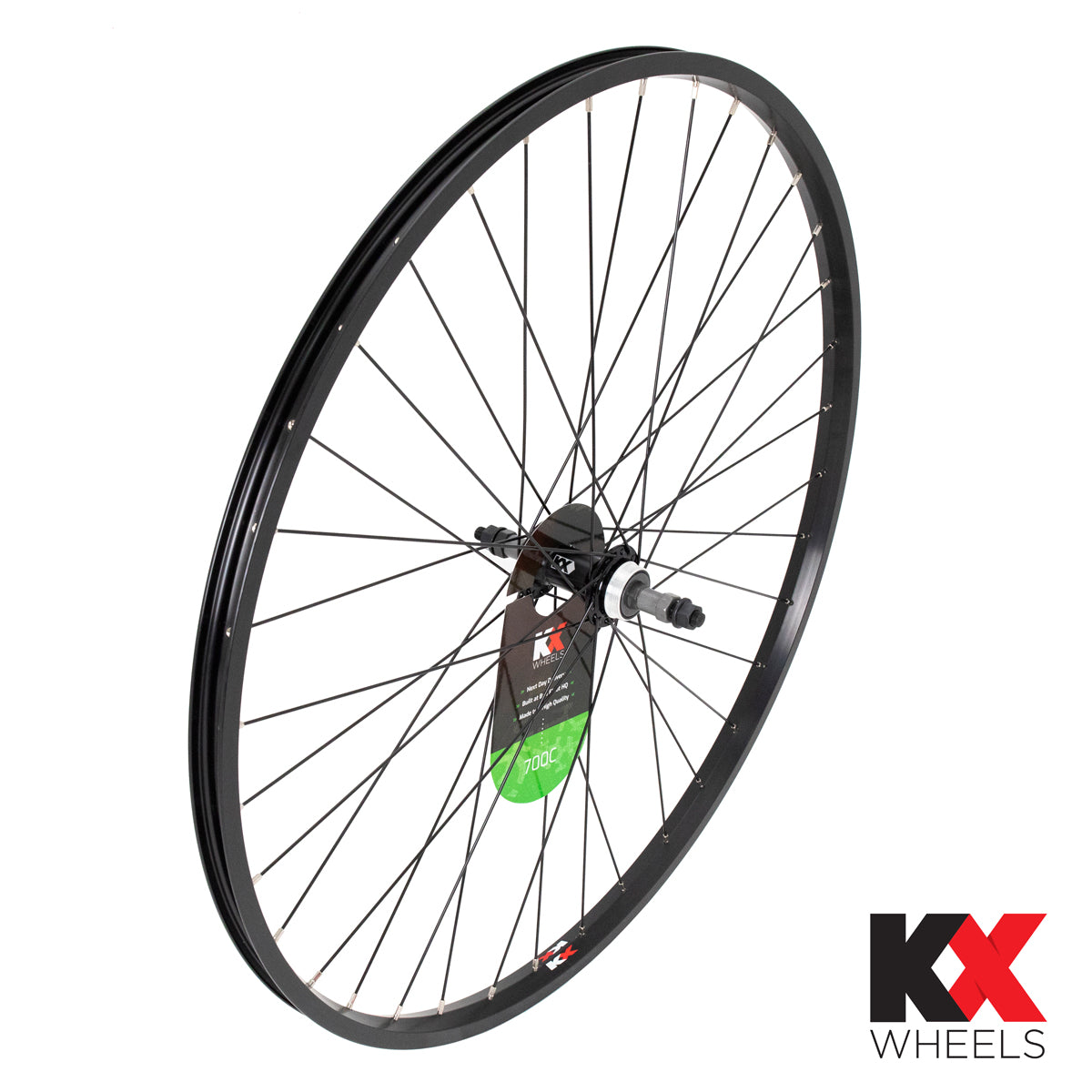 KX Hybrid 700C Singlewall Solid Axle Screw On Wheel Rim Brake (Rear) - Black
