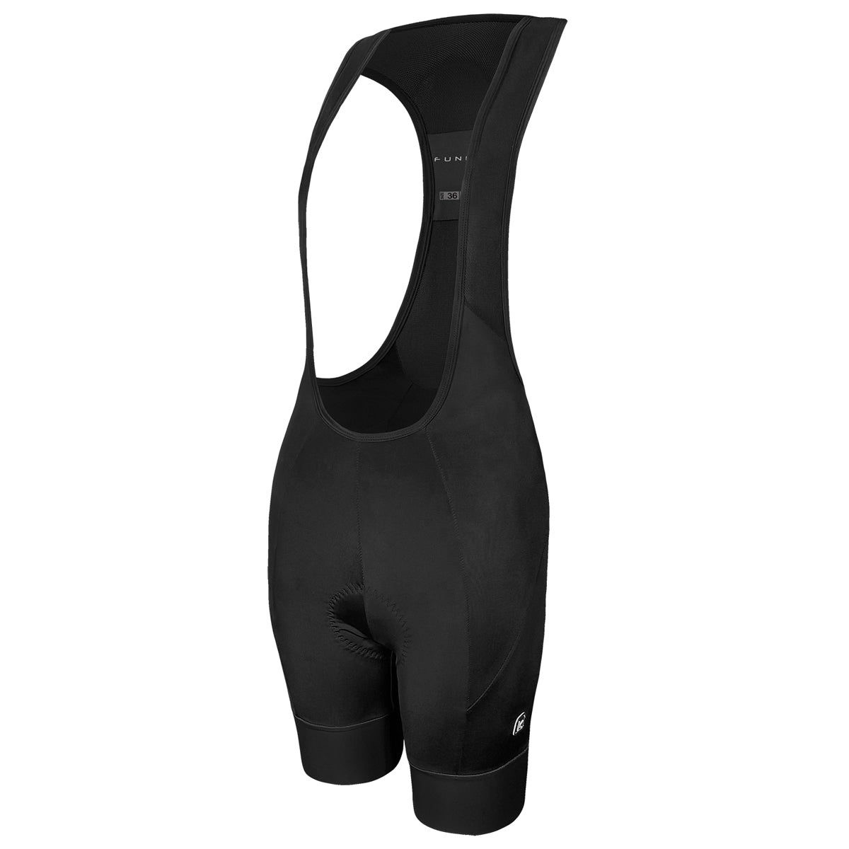Funkier Ioza Ladies Pro Double Strap Bib Shorts in Black - Large