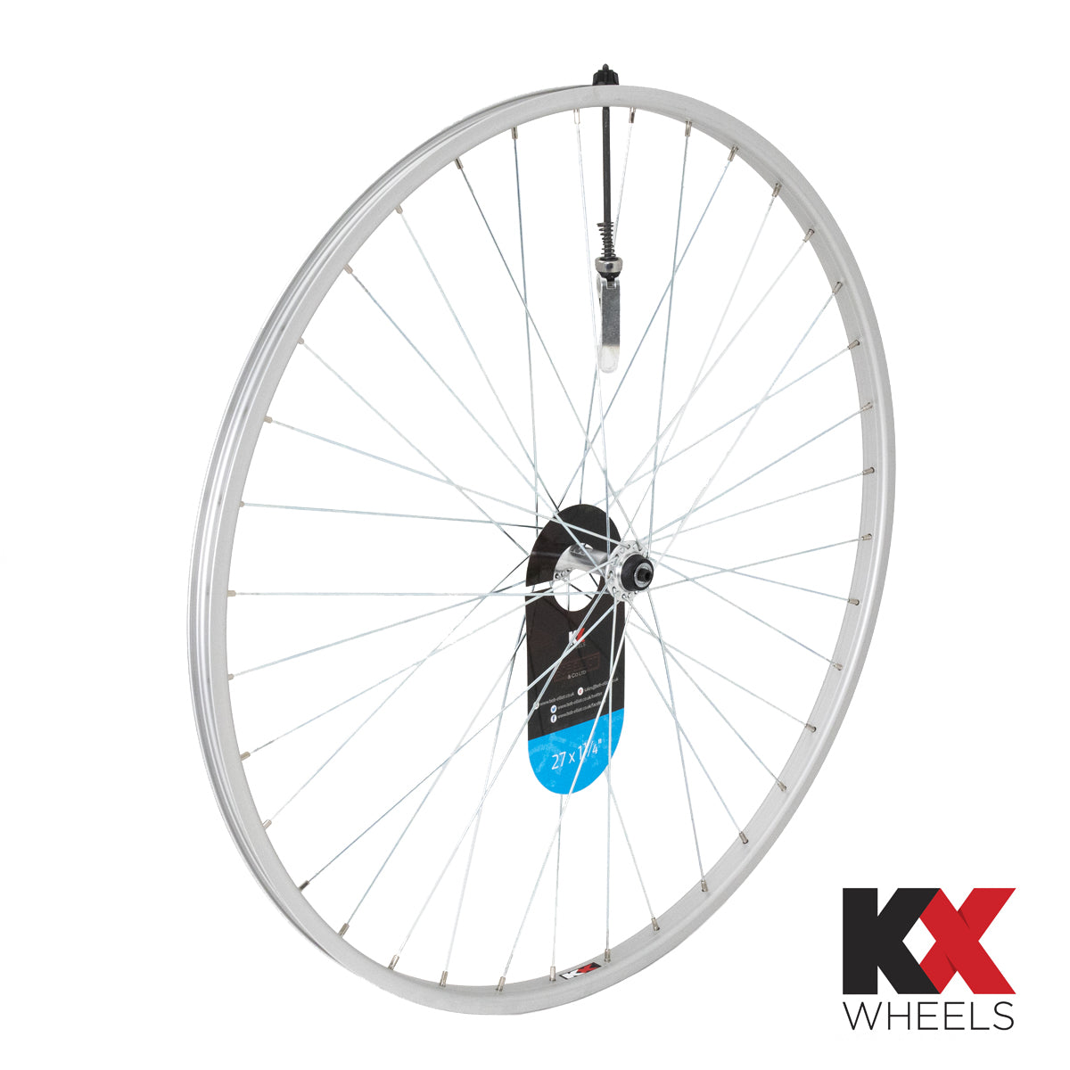 KX Road 27 x 1 1/4" Singlewall Q/R Wheel Rim Brake in Silver (Front)