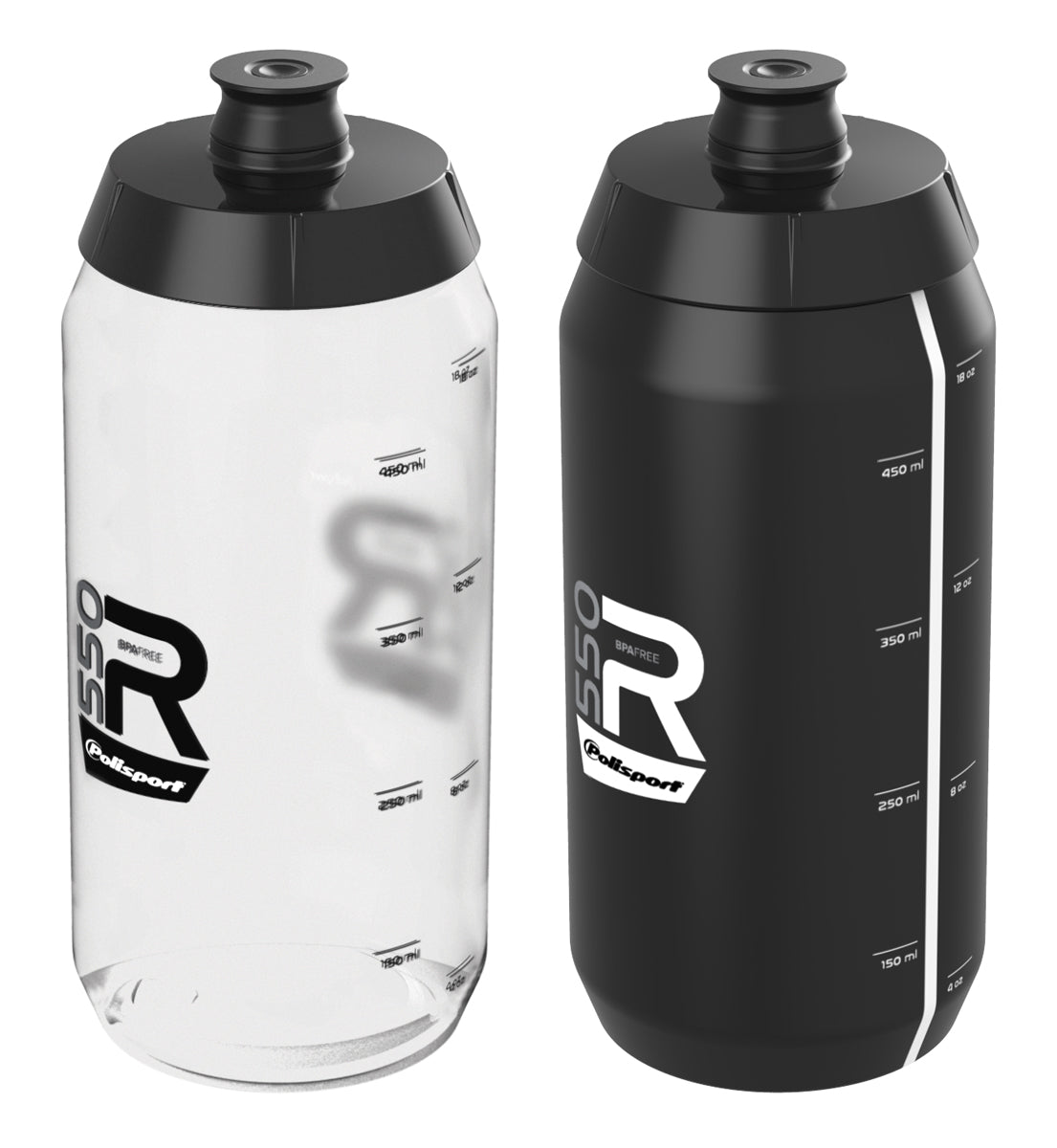 Polisport R550 Screw-on Plastic Bottle - 550ml - Black