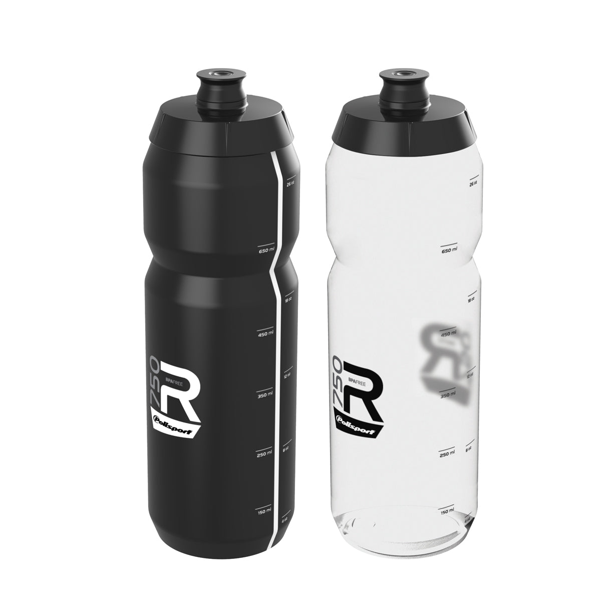 Polisport R750 Screw-on Plastic Bottle - 750ml - Black