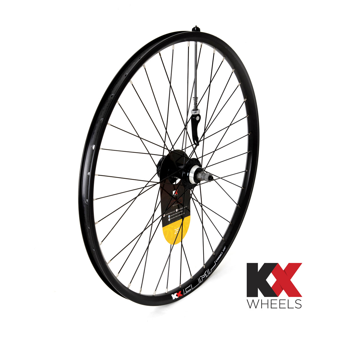 KX MTB 26" Doublewall Q/R Screw On Wheel Disc Brake (Rear) in Black