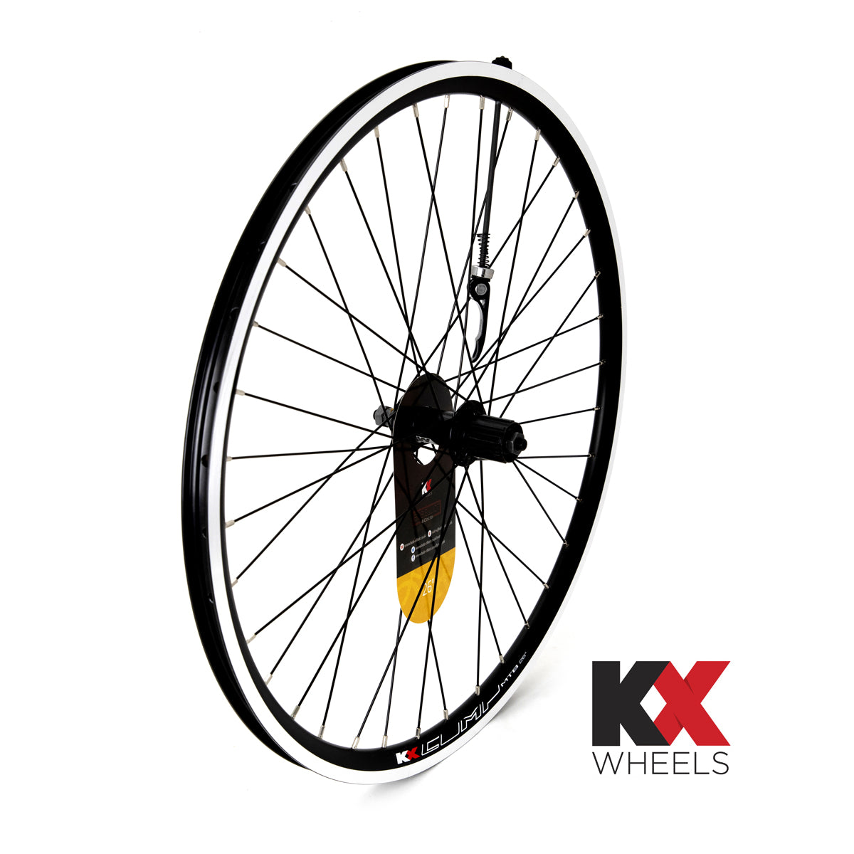 KX MTB 26" Doublewall Q/R Cassette Wheel Rim Brake (Rear) - Black