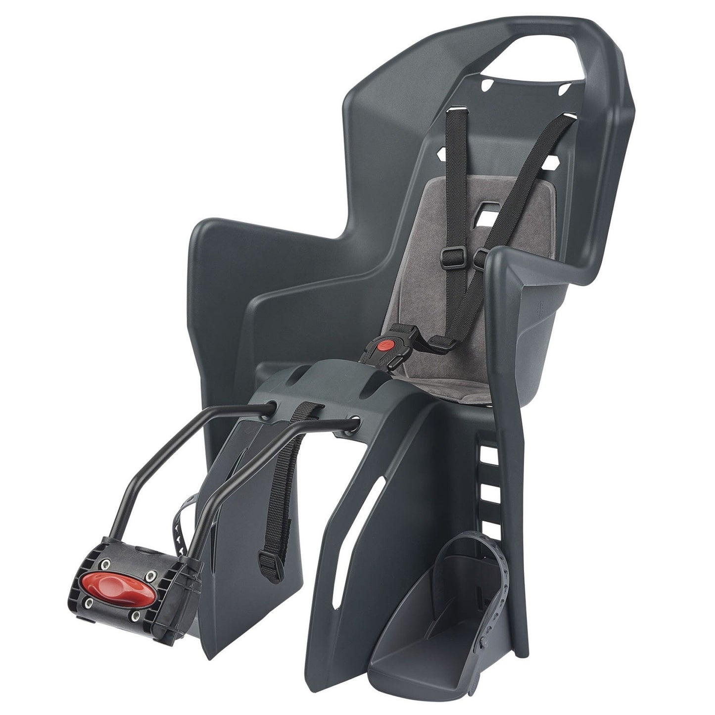 Polisport Koolah FF Rear Child Seat (Frame Fit) in Dark Grey/Silver