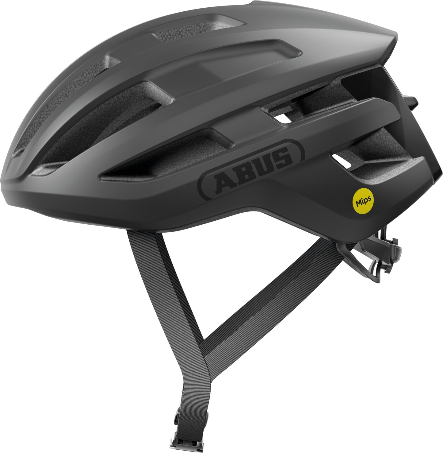ABUS Powerdome MIPS Road Helmet in Velvet Black (Made in Italy) - Large (57-61cm)