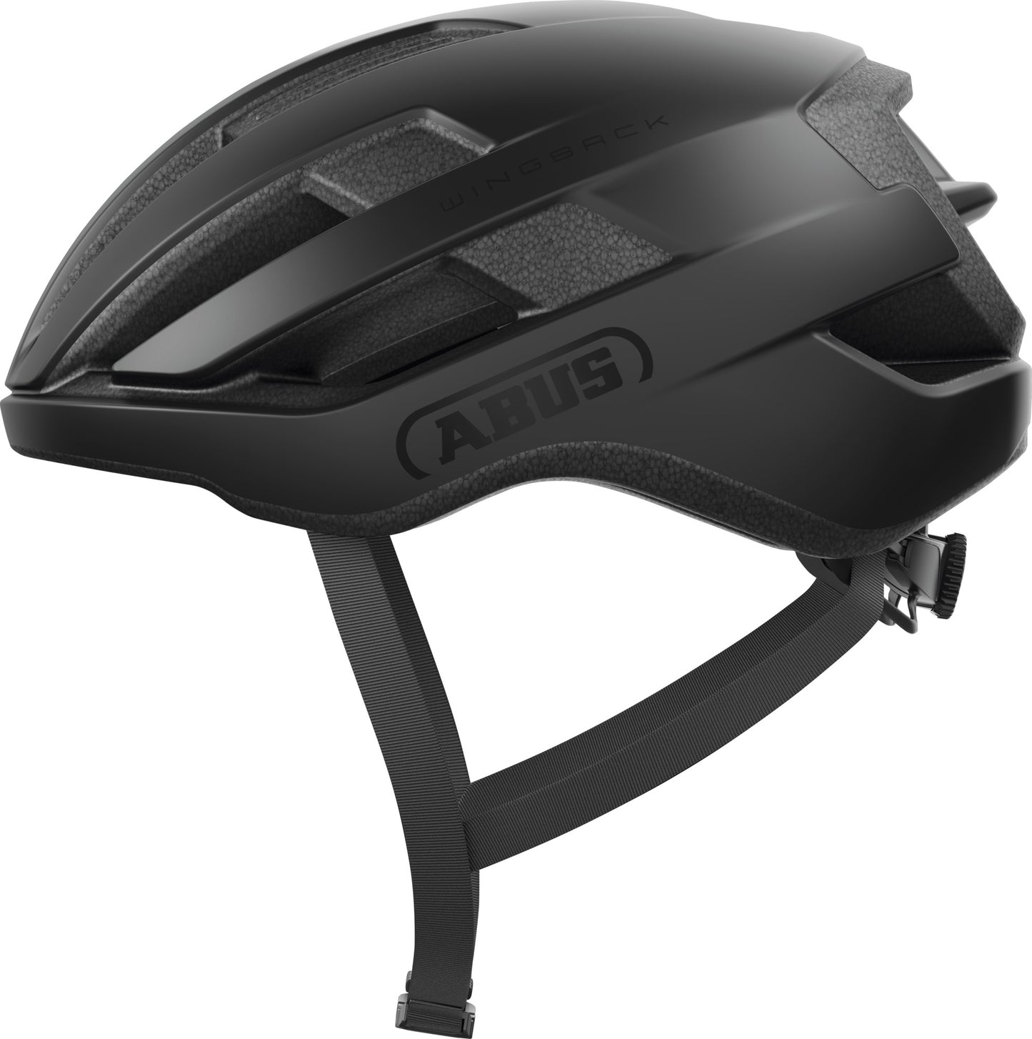 ABUS Wingback Road Helmet in Velvet Black (Made in Italy) - Large (57-61cm)