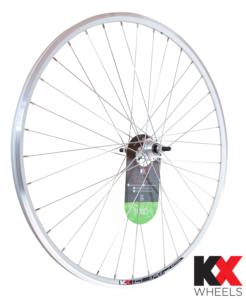 KX Eco FXD 700c Fixie Wheel in Silver (Rear)