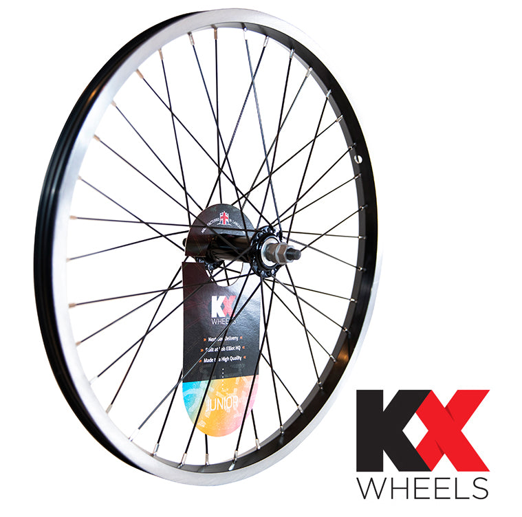KX Junior 20" Singlewall Solid Axle Wheel Rim Brake in Black (Front)