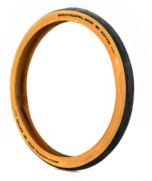 Schwalbe One Evolution V-Guard Road Race Tyre in Tanwall 16 x 1.35" (35-349) (Fold)