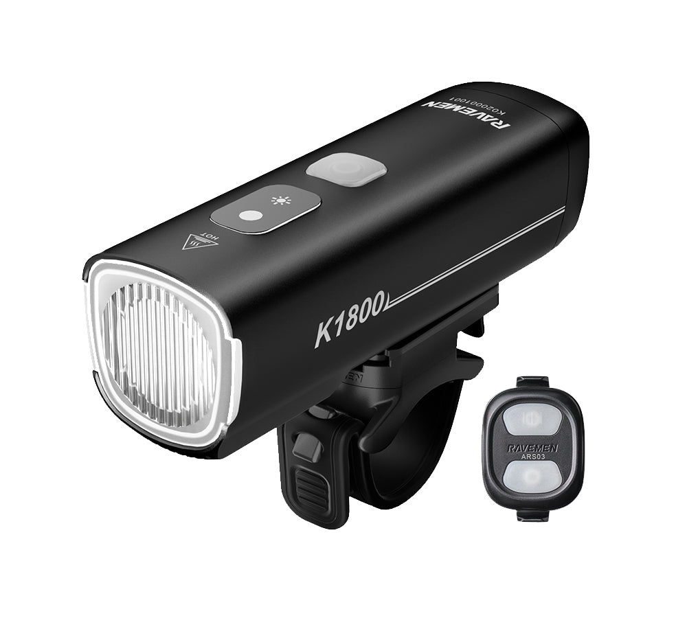 Ravemen K1800 USB Rechargeable AI Nighttime Front Light (1800 Lumens)