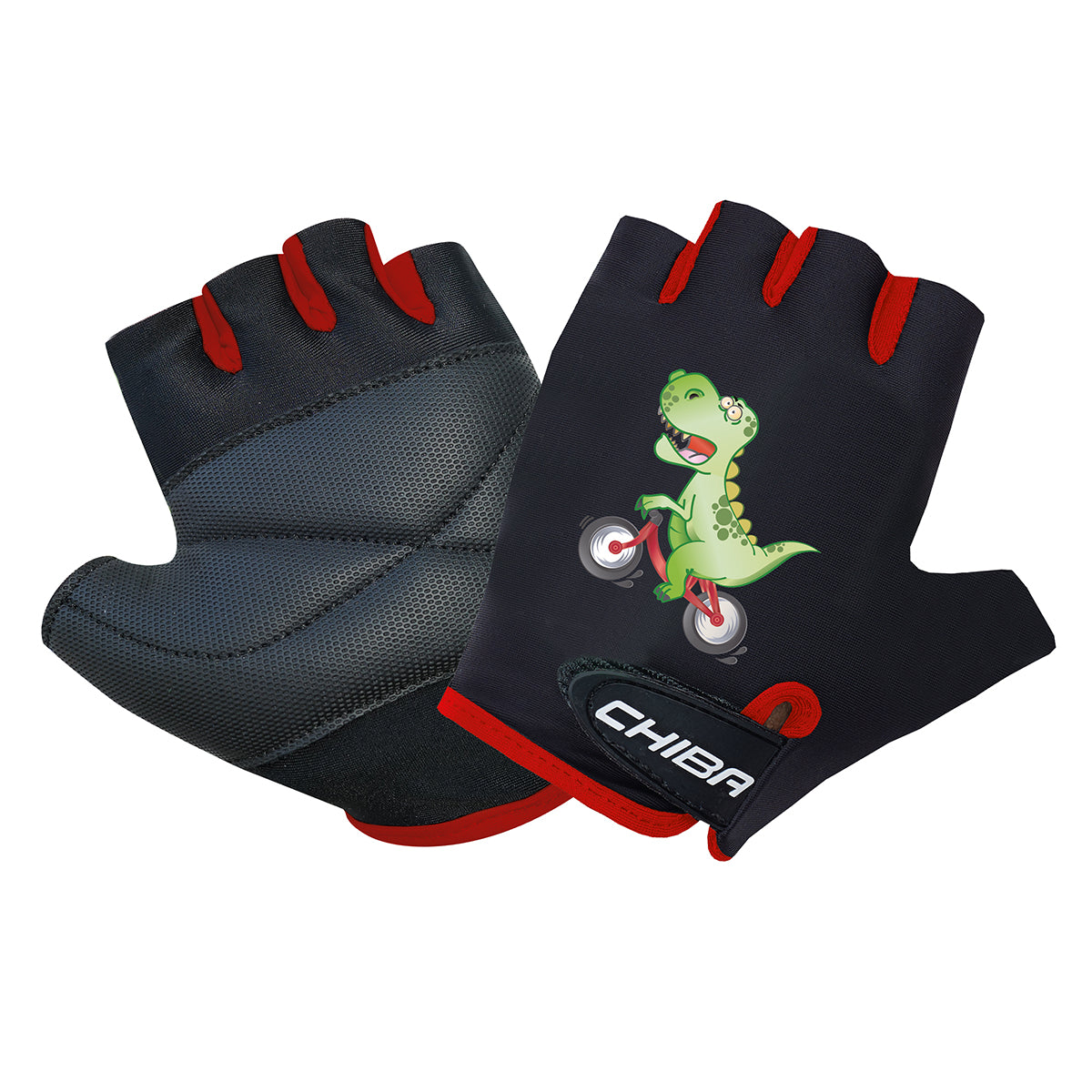 Chiba Kids Line Dinosaur Mitt in Black - Large
