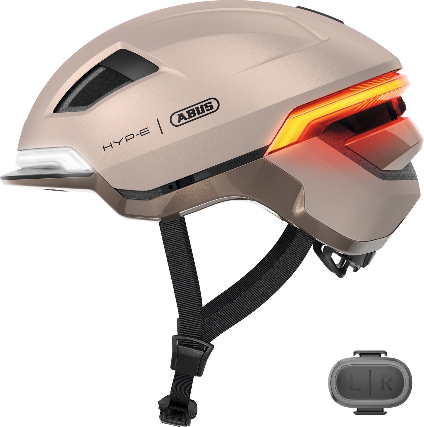 ABUS HYP-E Urban Commuting Helmet in Champagne Gold - Large (57-61cm)