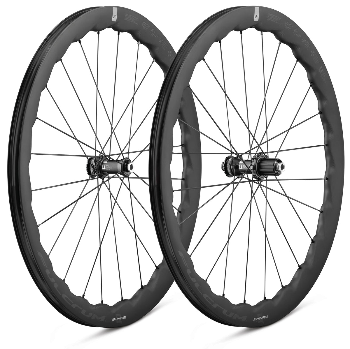 Fulcrum Sharq 42 Carbon MS12 Shimano Microspline T/L Disc Brake Road Wheelset