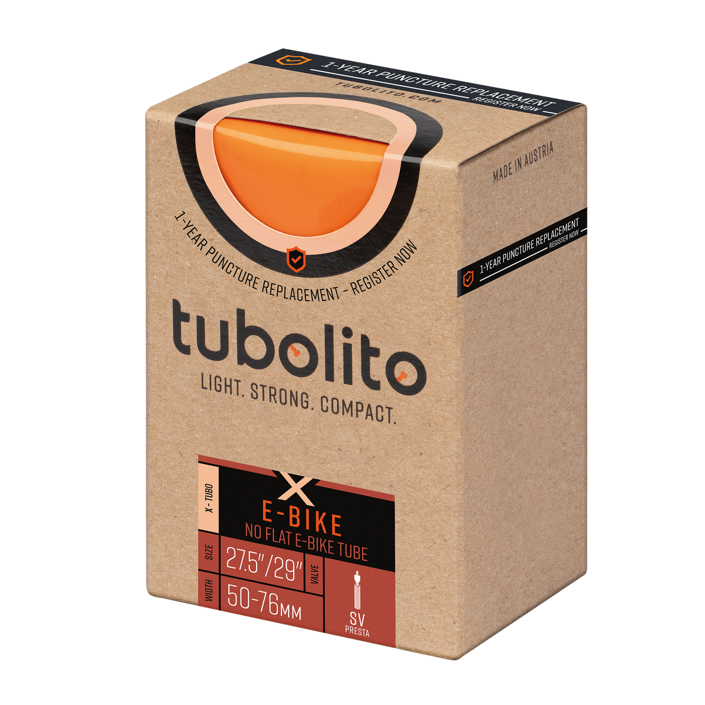 Tubolito X-Tubo E-Bike 42mm Presta Valve in Orange (700/27.5"/29" 1.80 - 3.00")