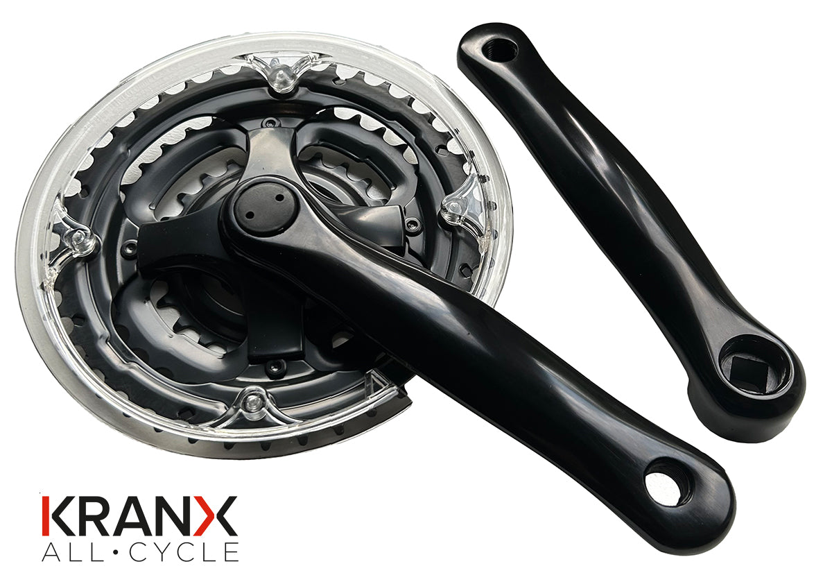 KranX 24/34/42T Triple Steel Chainset in Black 170mm