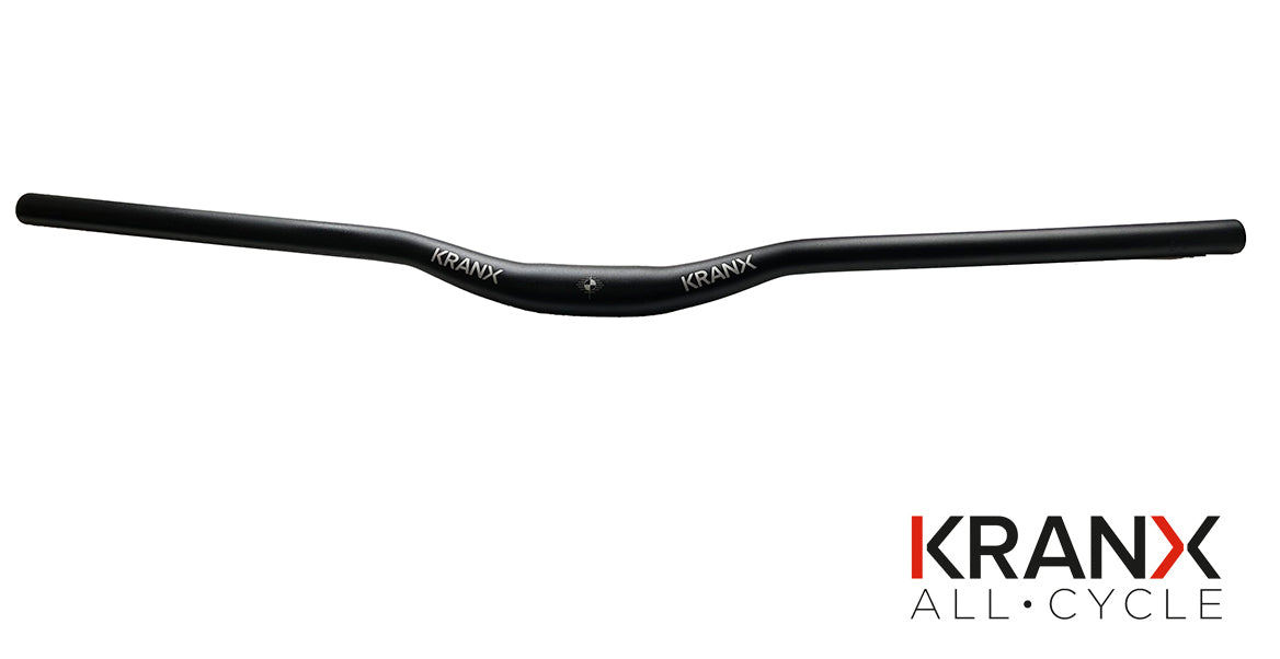 KranX 31.8mm Riser Alloy Handlebars in Black. Size: 800mm. Rise: 35mm