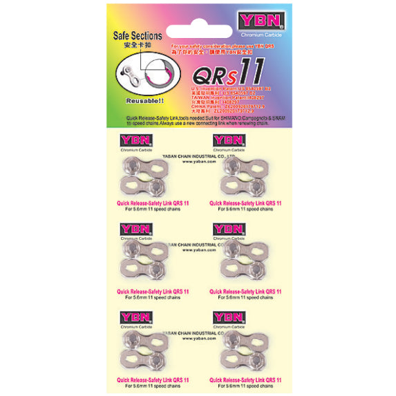 Yaban QRS 10 Speed Q/R Links (Card of 6)