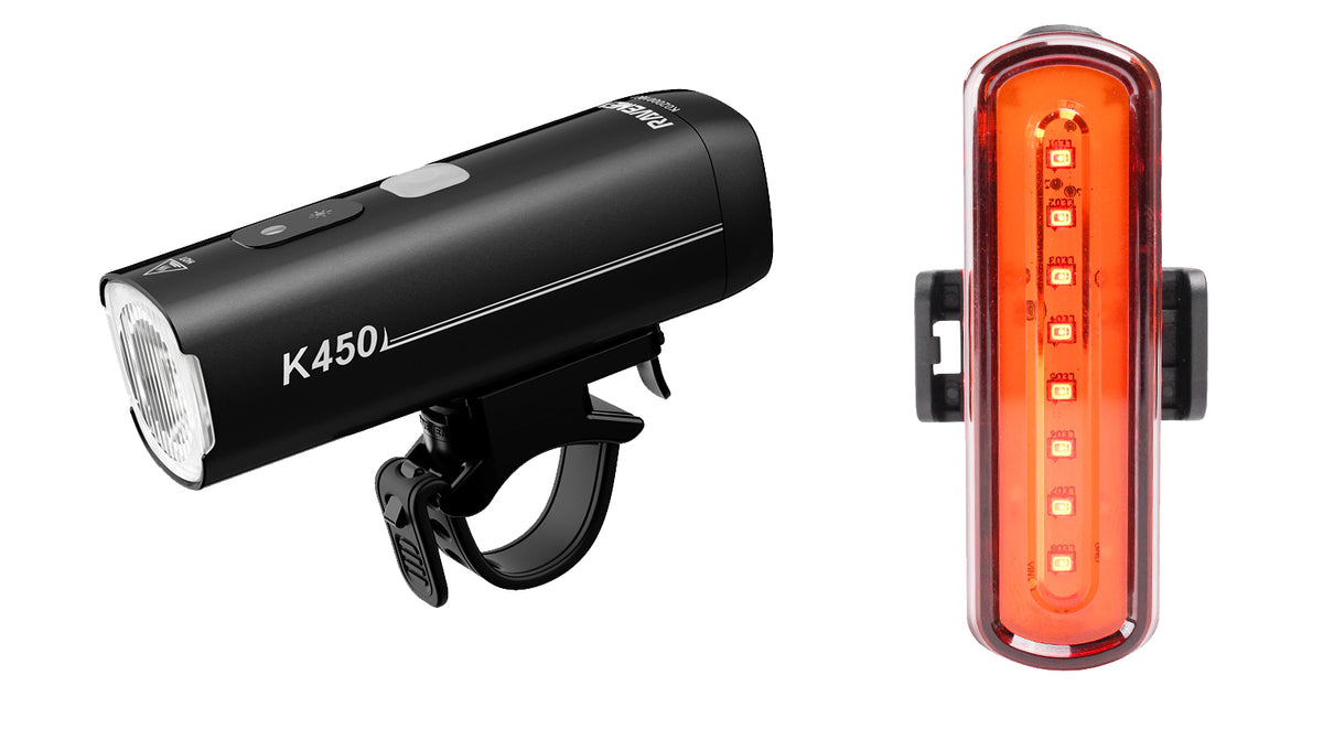 Ravemen K450 / TR30 USB Rechargeable Twinset in Black (450 / 30 Lumens)