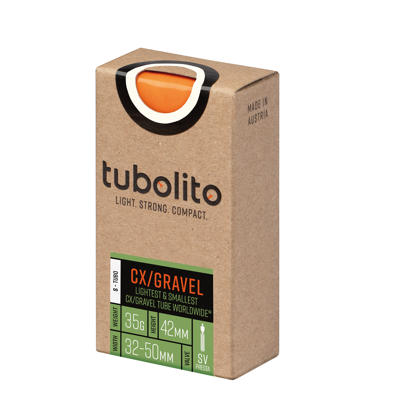 Tubolito S-Tubo CX/Gravel 42mm Presta Valve in Orange (700C/29"/27.5" 32-50mm)