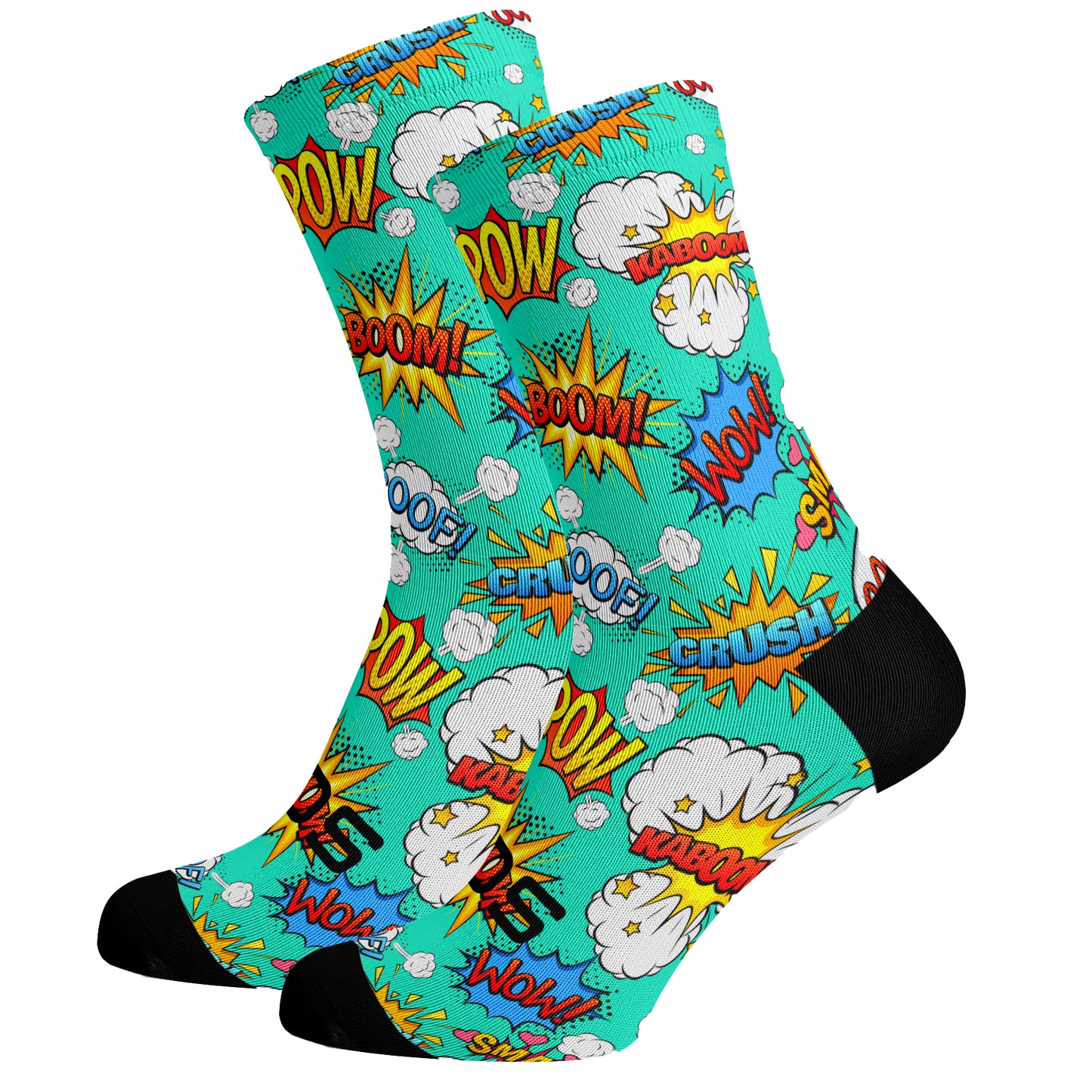 Sox Footwear Comic Bright & Fun Premium Crew Socks - Large (UK 8-12)