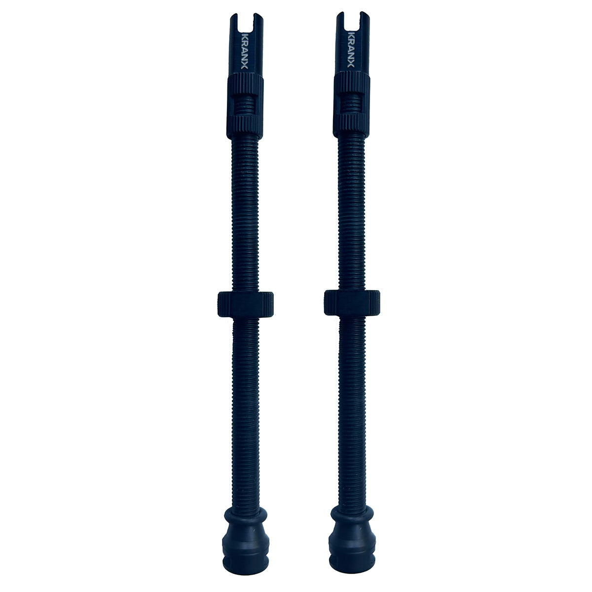 KranX Fast Flow Alloy Tubeless Valves in Black (Pair) 100mm